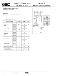 Datasheet BC556 производства KEC
